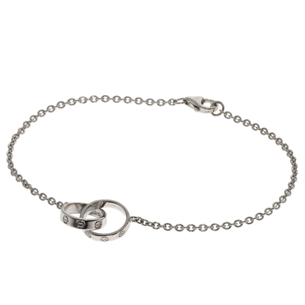 CARTIER 18k Silver Love Charm Bracelet